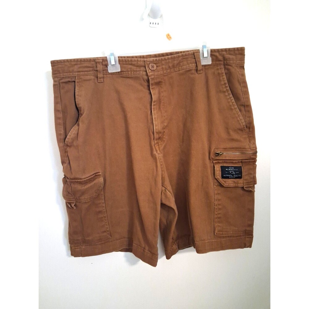 Tony Hawk Cargo Shorts Mens 38 Brown Skate Outdoor Denim Pockets Casual Summer
